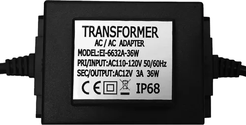 Vista 5 de Transformador de CA impermeable de 12 V 3 A, 36 W, fuente de alimentación LED de 110 V-120 V a 12 V CA, convertidor de voltaje, controlador LED