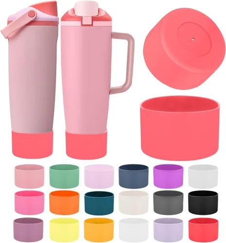 Vista 36 de Mity rain 2 piezas de botas protectoras de silicona para botellas y vasos FreeSip Sway de Owala de 30 oz y 40 oz - Accesorios para owala, mejora