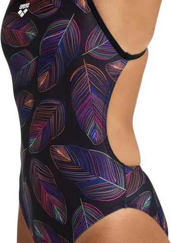 Vista 4 de Arena Traje de baño de espalda con refuerzo de hojas caídas para mujer