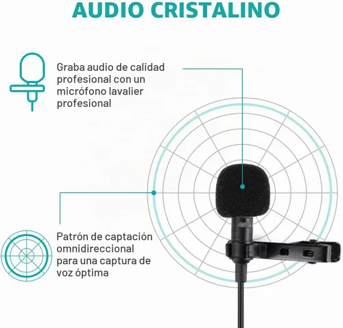 Vista 3 de Movo Edge-OP - Micrófono de solapa inalámbrico para Osmo Pocket 1 y 2, micrófono inalámbrico de solapa, transmisor y receptor para video, vlogging