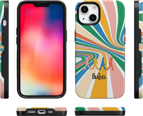 Vista 6 de Casely Funda para iPhone 13 Come Together The Beatles Abbey Road Diseño protector audaz Compatible con MagSafe