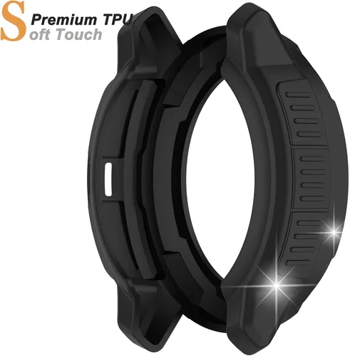 Vista 2 de Miimall Compatible con Garmin Instinct Crossover Case, resistente a los arañazos Anti-caída TPU Funda de protección militar para accesorios solares
