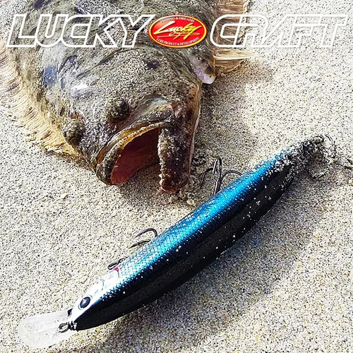 Vista 6 de LUCKY CRAFT Puntero de surf 115MR, Señuelos de pesca de surf de agua salada, Fletán, Perca de surf, Lubina blanca del mar, Lubina rayada 711 Super