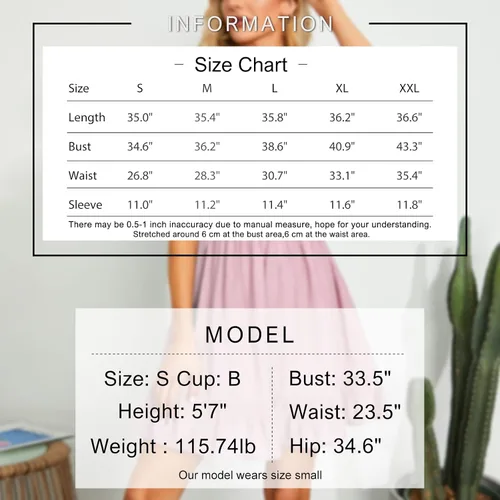 Vista 6 de EXLURA Vestido corto de verano para mujer con hombros descubiertos cuello cuadrado manga corta abombada cintura alta con volantes