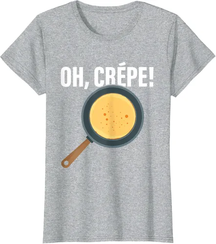 Vista 25 de Divertido juego de palabras "Oh, Crepe!" para crepes y pasteleros, Negro