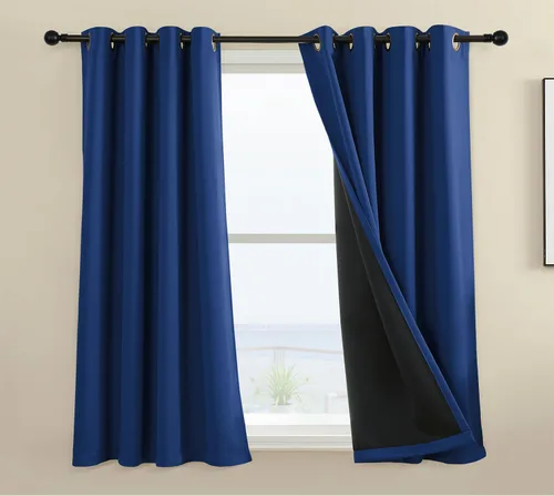Vista 28 de Rutterllow - Cortinas 100% opacas, paneles de cortina con ojales, aislamiento térmico y bloqueo de luz para habitación y sala de estar