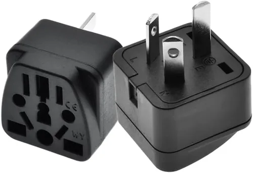Vista 12 de Toptekits - Paquete de 2 adaptadores universales de enchufe de viaje, tipo B de EE. UU., convertidor de enchufe internacional a Estados Unidos Blanco