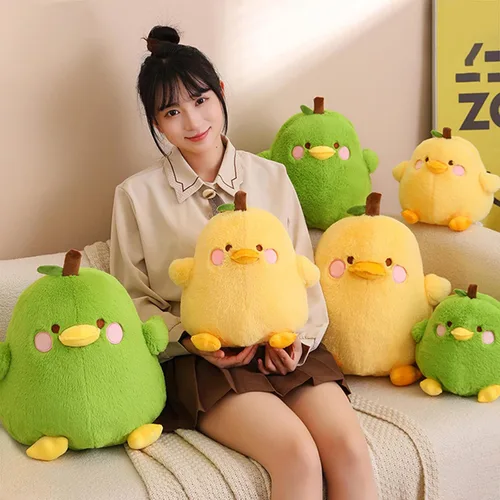 Vista 7 de PEACH CAT Linda Almohada de Felpa de Pato con Forma de Pera Juguete de Peluche de Pato para Niños Amarillo 8 Pulgadas
