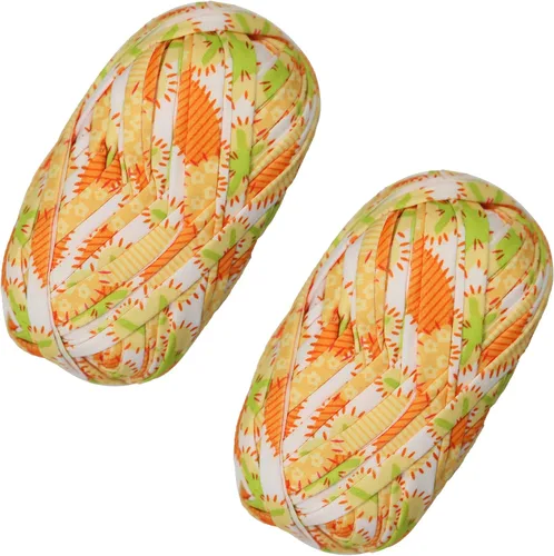 Vista 61 de 2 piezas de tela elástica para camisetas, hilo de crochet para tejer DIY, hilo de punto grueso tipo espagueti para proyectos de bolsos, mantas Aqua