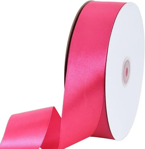 Vista 11 de TONIFUL 1-1/2 Pulgadas (40mm) x 100 Yardas Cinta de Satén Rosa Bebé Ancha de Tela Sólida para Envolver Regalos, Cinta para Silla, Día de San