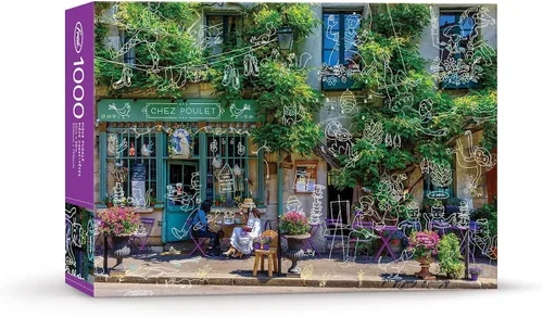Vista 3 de Genuine Fred - Fred Puzzle 1000 Pc - Un día ocupado en Chez Poulet