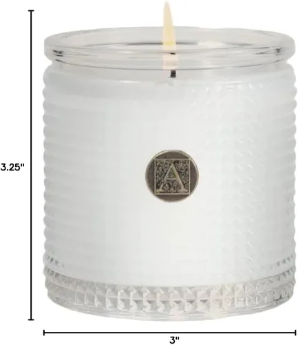 Vista 5 de Aromatique El olor de Gardenia - Vela de vidrio texturizado