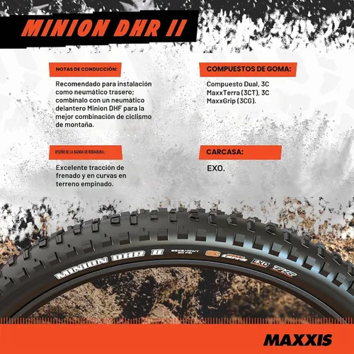 Vista 3 de Maxxis Minion DHR II Dual Compound Mountain Bike Tire