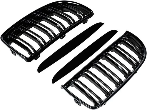 Vista 7 de CORP 2X - Rejilla de riñón para capó delantero, color negro brillante, doble línea, compatible con BMW E90 E91 Pre-Facelift