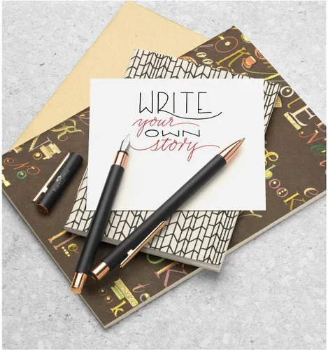Vista 3 de Faber-Castell NEO Slim Bolígrafo - Negro Mate y Oro Rosa
