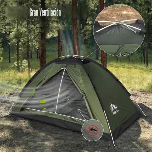 Vista 5 de Night Cat Tienda de Campaña para Mochileros para Una o Dos Personas, Liviana, Impermeable, para Acampar, Senderismo, para Adultos, Niños, Scouts