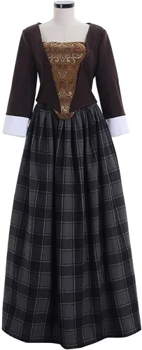 Vista 2 de Vestido de cosplay de Claire Fraser de las Tierras Altas escocesas para mujer de Outlander