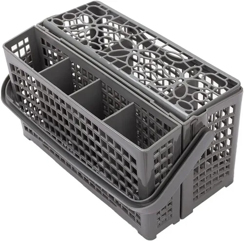 Vista 2 de Cesta de repuesto para cubiertos para lavavajillas, cesta para utensilios y cubiertos, compatible con Bosch, Maytag, Kenmore, Whirlpool, KitchenAid