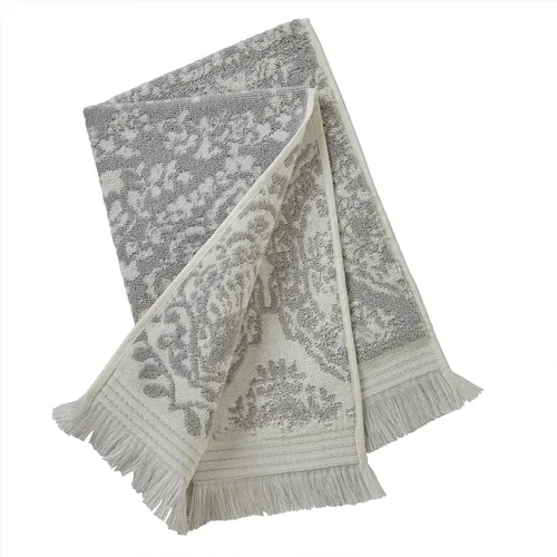 Vista 4 de SKL Home by Saturday Knight Ltd. Carrick Medallion - Toalla de mano 100% algodón turco (paquete de 2), color gris