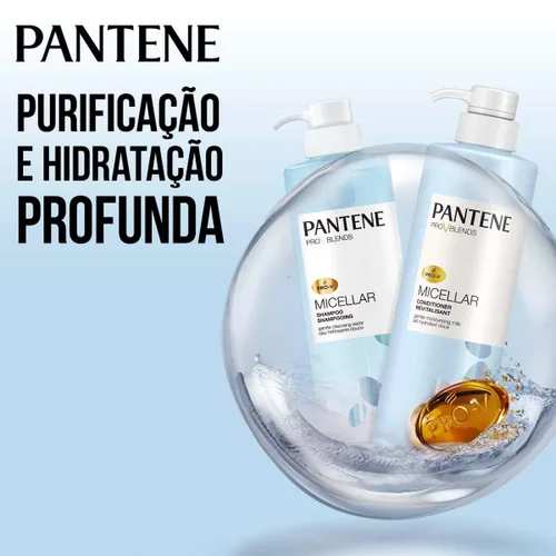 Vista 4 de Pantene Acondicionador micelar suave bomba de 10.1 onzas, 10.1 onzas
