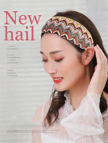 Vista 2 de Bincout Meerore Diademas para mujer, bohemias, elásticas, huecas, con diamantes de imitación, para niñas, turbante cruzado, liso, para yoga, (051#07)