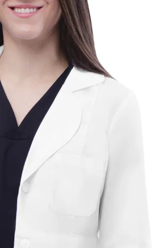 Vista 4 de Adar - Abrigos de laboratorio universales para mujer, abrigo de laboratorio con cinturón de 33 pulgadas