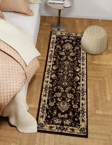 Vista 109 de Unique Loom Sialk Hill Collection - Alfombra de área Washington (6' 1" x 9' Rectángulo Burdeos/Crema)