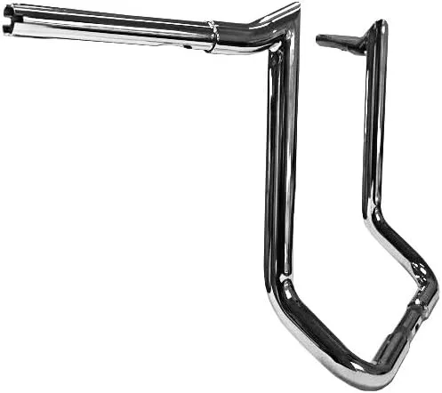 Vista 2 de Dominator Industries Manillares Meathook Bagger Ape Hanger de 1 1/4 pulgadas, elevación de 13 pulgadas, cromado, compatible con Electra Glide (FLH)