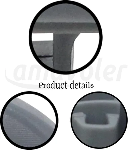 Vista 4 de 2 PCS 4B0857562 Soporte de clip de gancho para visera solar interior apto para Audi TT A6 S6.OEM: 4B0857562 4B0857563. (gris)