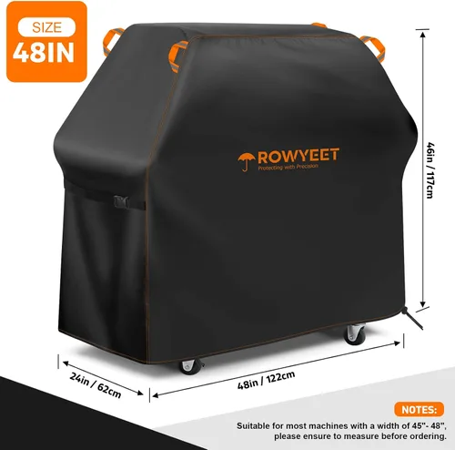 Vista 2 de Cubierta de parrilla para parrilla al aire libre, ajuste universal Oxford impermeable para exteriores, cubierta de gas anti-UV con dobladillo