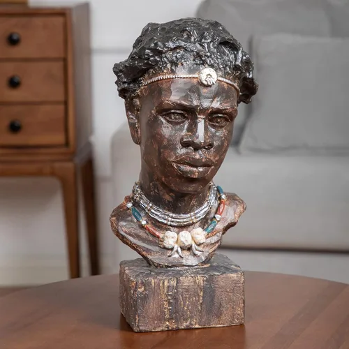 Vista 2 de Leekung Estatuas de hombres africanos & Paquete de estatuas de mujeres africanas