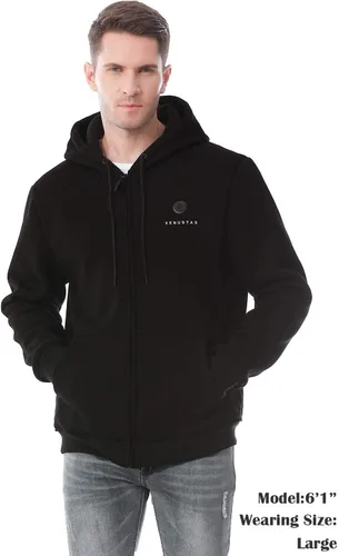 Vista 3 de Venustas Sudadera con capucha térmica, batería de 7.4 V (unisex), chaqueta térmica para mujeres y hombres
