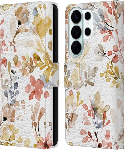 Vista 31 de Head Case Designs Officially Licensed Ninola Beige Wild Grasses Leather Wallet Case Compatible with Samsung Galaxy A07 4G