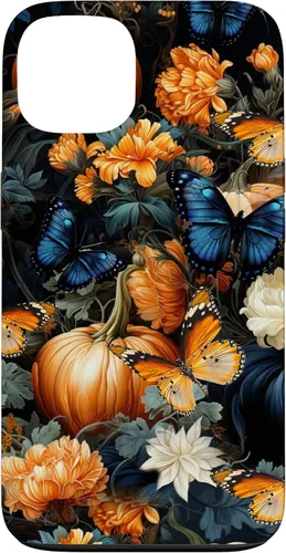 Vista 7 de iPhone 16 Autumn Leaves Butterflies Pumpkins Fall Season Thanksgiving Case