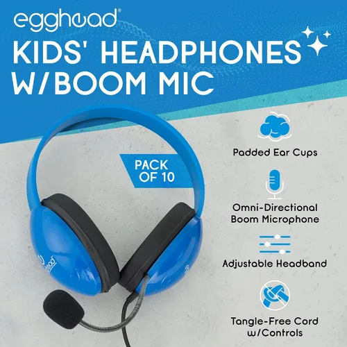Vista 2 de Auriculares para niños resistentes listos para móviles con micrófono y cable sin enredos