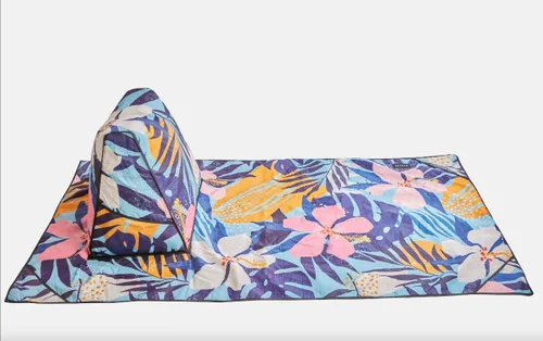Vista 4 de Tumbona tropical de la Tierra inflable, ligera silla portátil con bomba de pie gratis