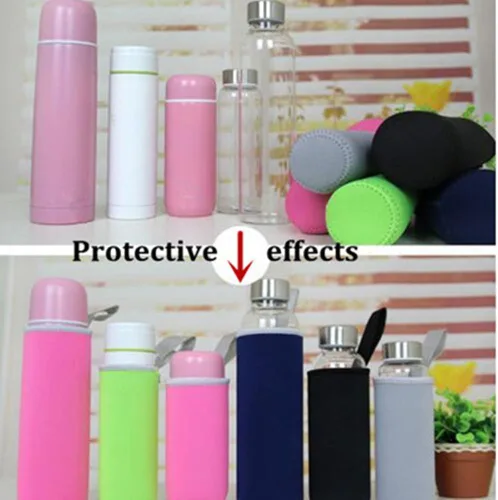 Vista 6 de Bolsa portadora para botella de agua de 25 onzas, funda para botella de agua, funda de neopreno de 24 onzas, accesorios para botellas de agua 24