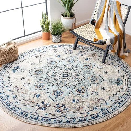 Vista 48 de Safavieh MAD473E - Tapete con diseño de medallón desgastado, bohemio elegante, colección Madison, no suelta pelos, fácil de cuidar, alto tránsito