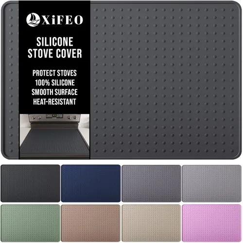 Vista 12 de XiFEO Cubierta superior de estufa de silicona para estufa eléctrica, protector superior de estufa de vidrio, cubierta para estufa de superficie