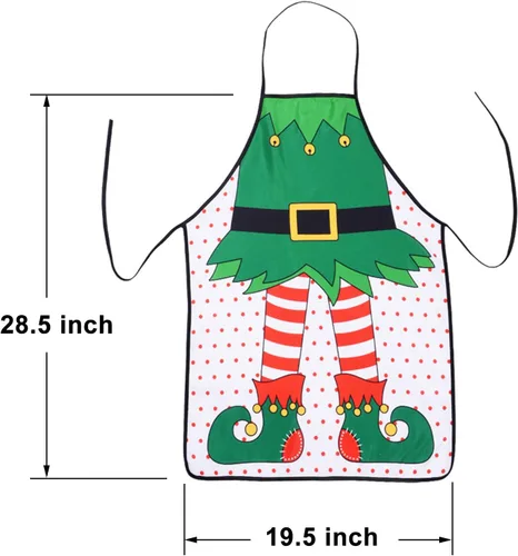 Vista 5 de Lvydec Delantal de cocina de Navidad, 1 Paquete
