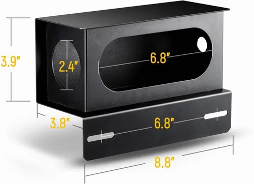 Vista 5 de Partsam Remolque de camión utilitario de acero negro resistente 6 "caja ovalada de guardia de luz trasera 2" luz lateral