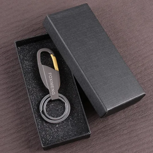 Vista 7 de Llavero para hombre, elegante llavero para hombres y mujeres, 2 piezas (pistola negra y plateada)