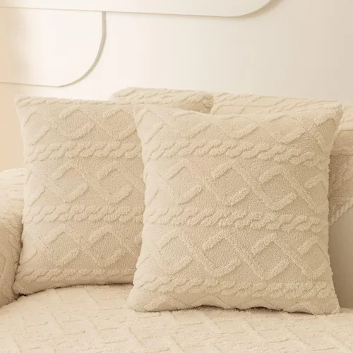 Vista 18 de vctops Fundas de sofá de jacquard geométrico de lujo para sofá de granja, funda neutra antideslizante para sofá seccional, funda suave y cálida