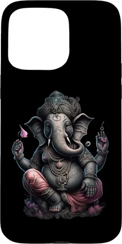 Vista 28 de iPhone 16 Dios hindú Ganesha Lotus Pose Yoga y Meditación Caso
