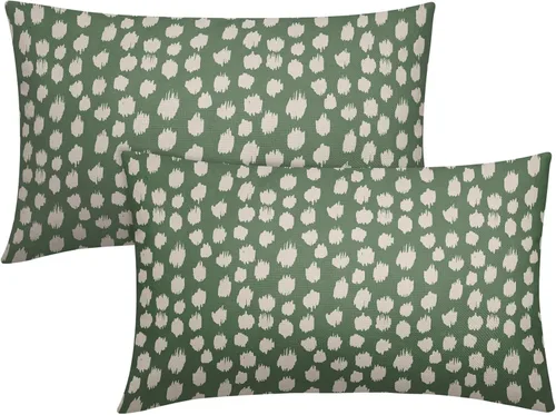 Vista 46 de Sweetshow Juego de 2 fundas de almohada de 16 x 16 pulgadas, diseño bohemio, con diseño de lunares, moderno y moderno, para exteriores, decorativas
