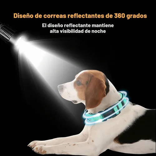 Vista 4 de Paquete de 2 collares reflectantes para perros con hebilla de cierre de seguridad, collar de nailon suave, transpirable y cómodo ajustable