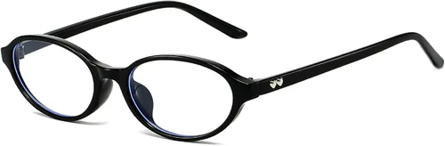 Vista 15 de Lentes ovalados retro para mujeres y hombres, vintage ovalados de los años 90, lentes de luz azul Y2K de cara pequeña, anteojos falsos