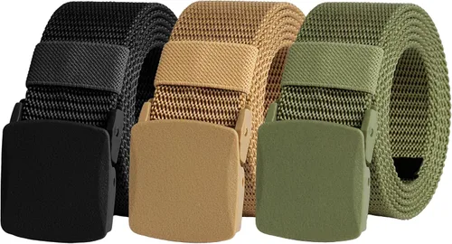 Vista 46 de UNGGJKB Men's Tactical Belt, Nylon Casual Elastic Belt, Work Belt That Can Be Cut And Adjusted