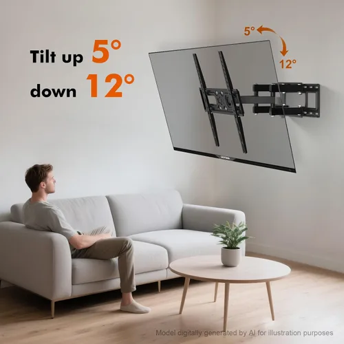 Vista 4 de GRIFEMA Soporte de pared para TV de movimiento completo para televisores