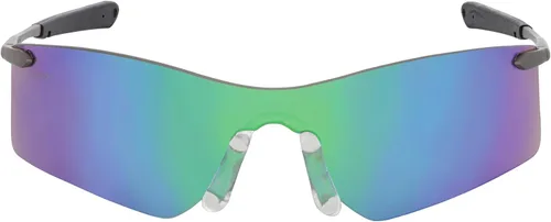 Vista 2 de Crews T411G Rubicon - Gafas de seguridad con espejo esmeralda, 1 par Lente de espejo esmeralda